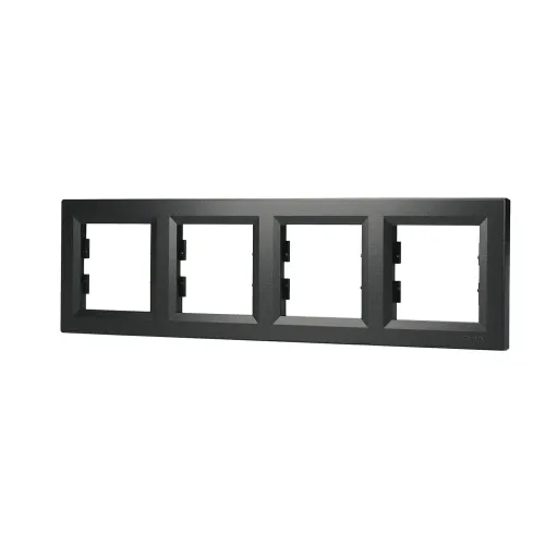 Рамка 4 поста, антрацит, EPH5800471 Asfora Schneider