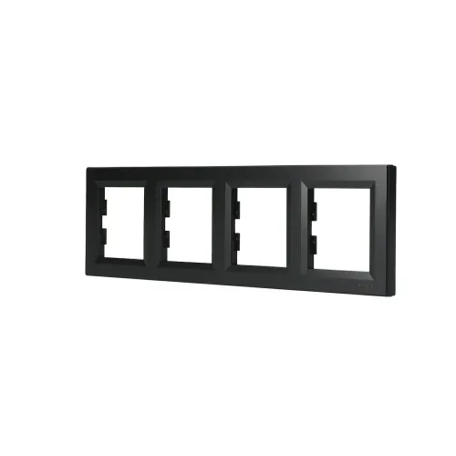 Рамка 4 поста, антрацит, EPH5800471 Asfora Schneider