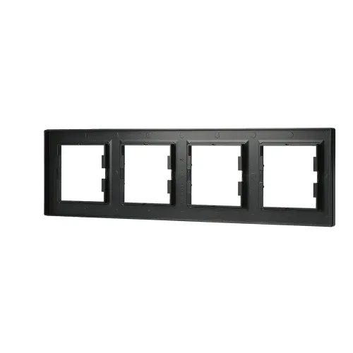 Рамка 4 поста, антрацит, EPH5800471 Asfora Schneider