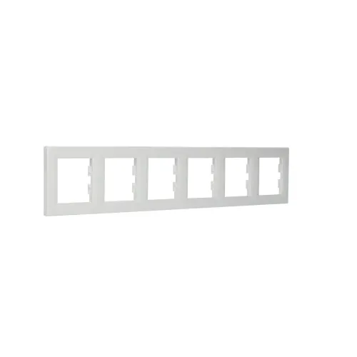 Рамка 6 постів, білий, EPH5800621 Schneider Asfora