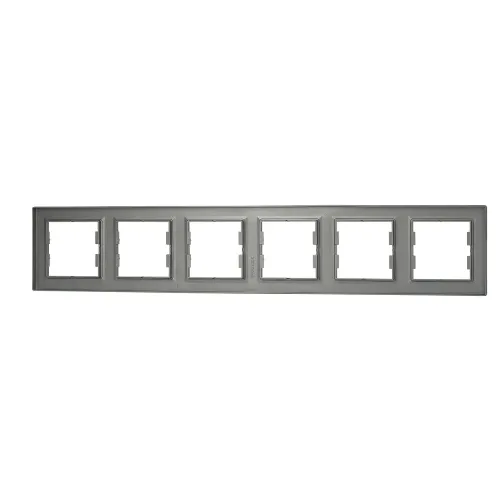 Рамка 6 постов, сталь, EPH5800662 Asfora Schneider