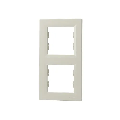 Рамка 2 поста, вертикальная, кремовый, EPH5810223 Schneider Asfora