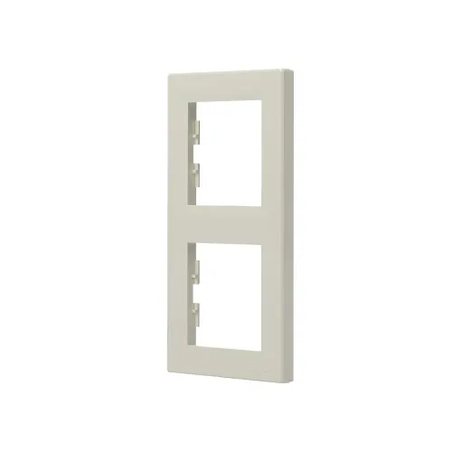 Рамка 2 поста, вертикальная, кремовый, EPH5810223 Schneider Asfora