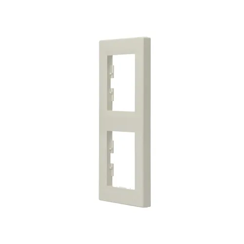 Рамка 2 поста, вертикальная, кремовый, EPH5810223 Schneider Asfora