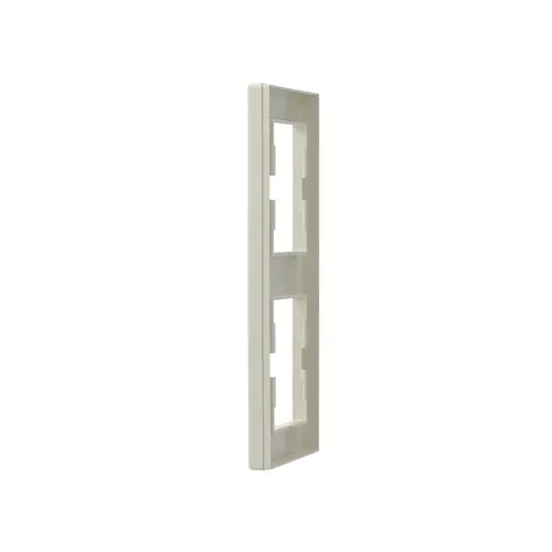 Рамка 2 поста, вертикальная, кремовый, EPH5810223 Schneider Asfora