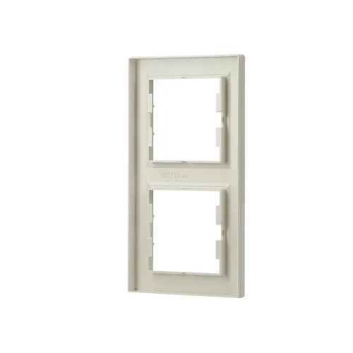 Рамка 2 поста, вертикальная, кремовый, EPH5810223 Schneider Asfora