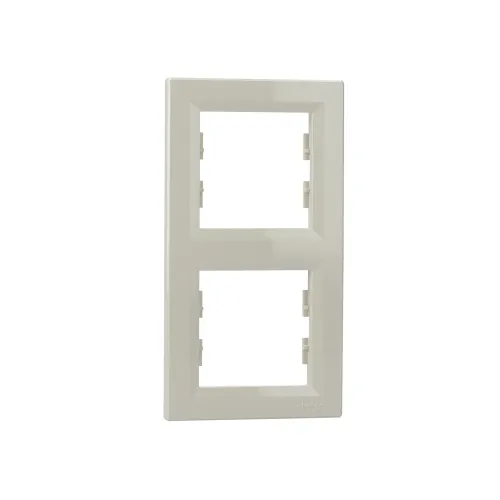 Рамка 2 поста, вертикальная, кремовый, EPH5810223 Schneider Asfora