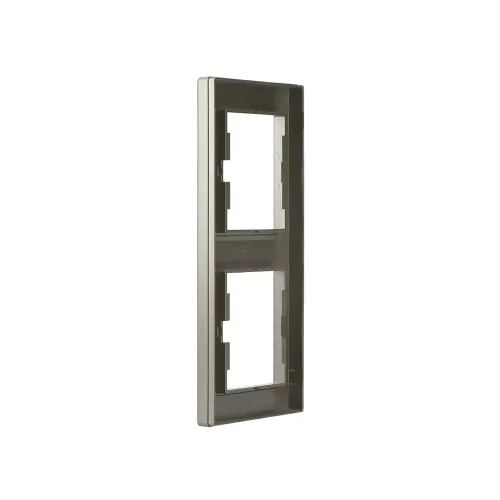 Рамка 2 поста, вертикальная, бронза, EPH5810269 Asfora Schneider
