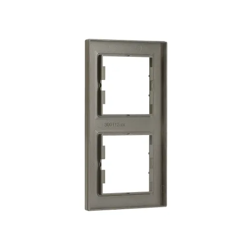 Рамка 2 поста, вертикальная, бронза, EPH5810269 Asfora Schneider