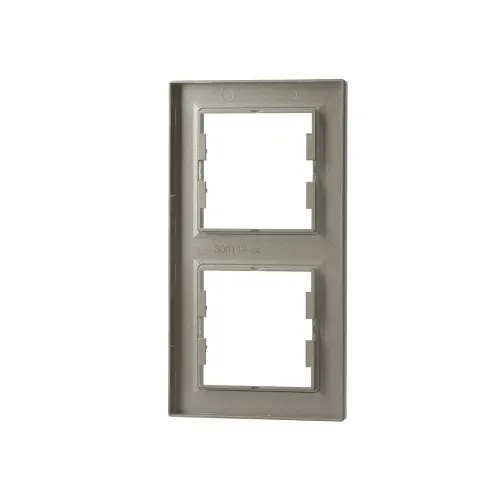 Рамка 2 поста, вертикальная, бронза, EPH5810269 Asfora Schneider