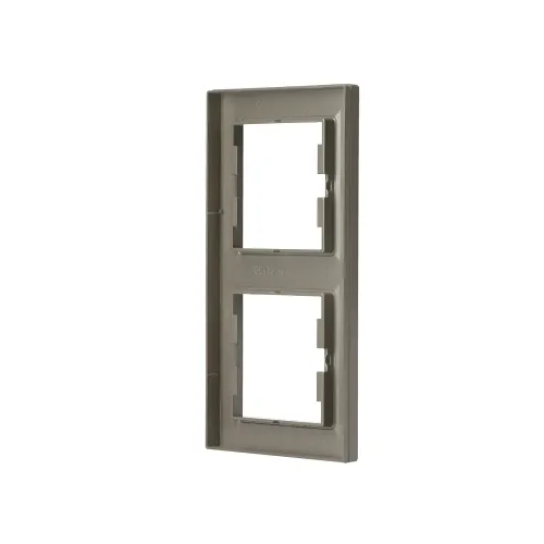 Рамка 2 поста, вертикальная, бронза, EPH5810269 Asfora Schneider
