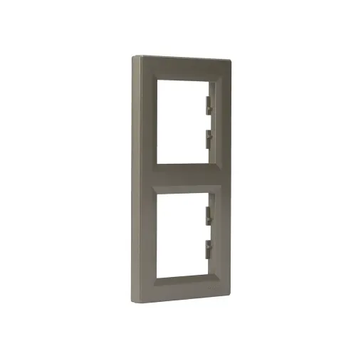 Рамка 2 поста, вертикальная, бронза, EPH5810269 Asfora Schneider