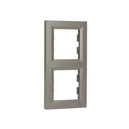 Рамка 2 поста, вертикальная, бронза, EPH5810269 Asfora Schneider
