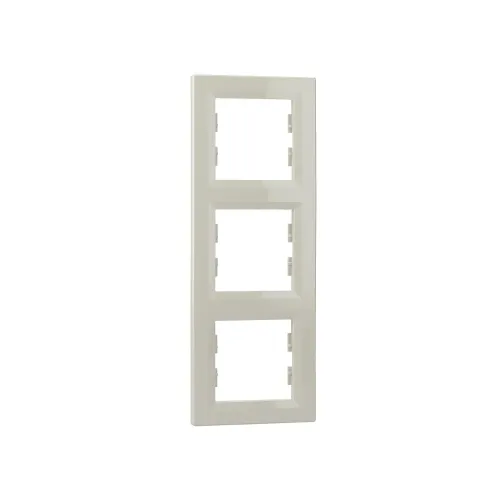 Рамка 3 поста, вертикальна, кремовий, EPH5810323 Schneider Asfora