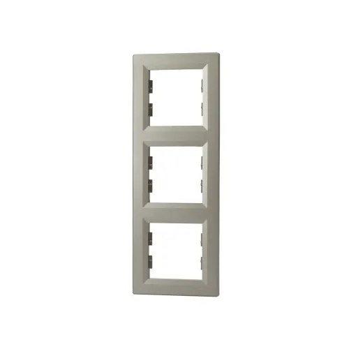 Рамка 3 поста, вертикальная, бронза, EPH5810369 Asfora Schneider
