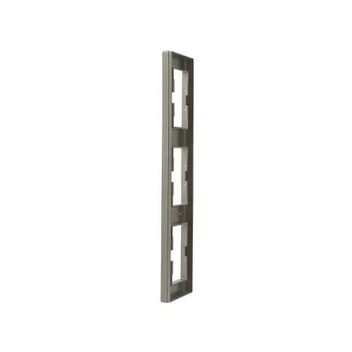 Рамка 3 поста, вертикальная, бронза, EPH5810369 Asfora Schneider
