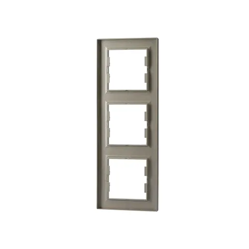 Рамка 3 поста, вертикальная, бронза, EPH5810369 Asfora Schneider