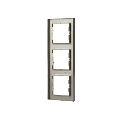 Рамка 3 поста, вертикальная, бронза, EPH5810369 Asfora Schneider