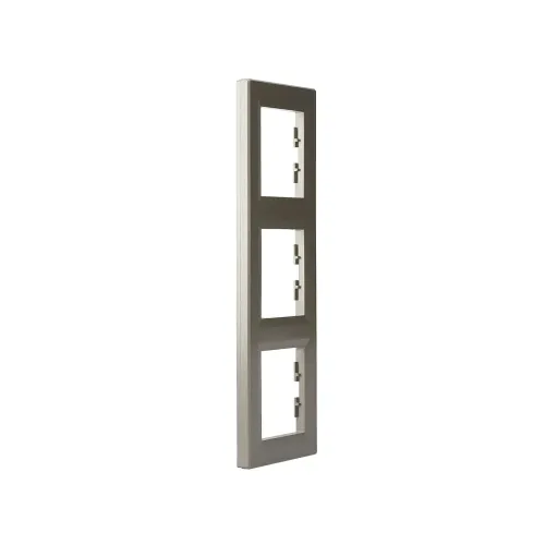 Рамка 3 поста, вертикальная, бронза, EPH5810369 Asfora Schneider