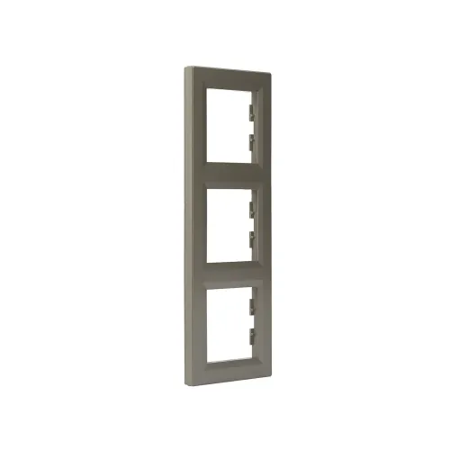 Рамка 3 поста, вертикальная, бронза, EPH5810369 Asfora Schneider