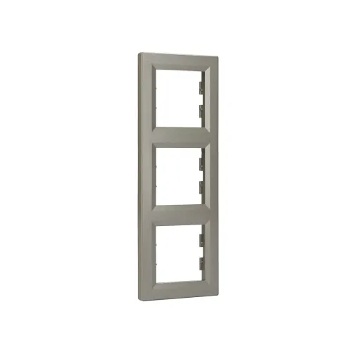 Рамка 3 поста, вертикальная, бронза, EPH5810369 Asfora Schneider