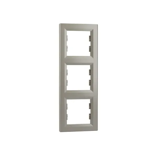 Рамка 3 поста, вертикальная, бронза, EPH5810369 Asfora Schneider