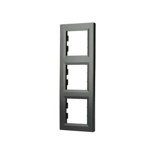 Рамка 3 поста, вертикальна, антрацит, EPH5810371 Asfora Schneider