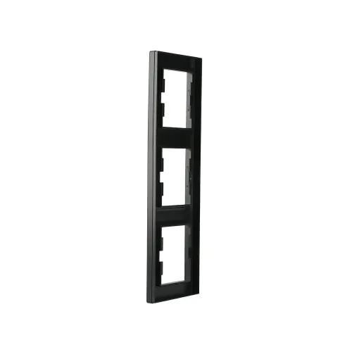 Рамка 3 поста, вертикальна, антрацит, EPH5810371 Asfora Schneider