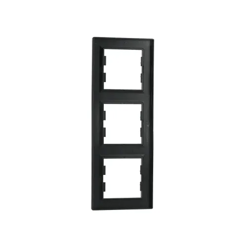 Рамка 3 поста, вертикальна, антрацит, EPH5810371 Asfora Schneider