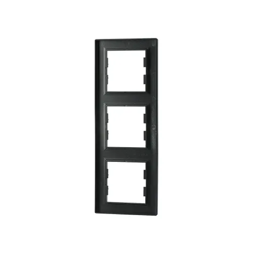 Рамка 3 поста, вертикальна, антрацит, EPH5810371 Asfora Schneider