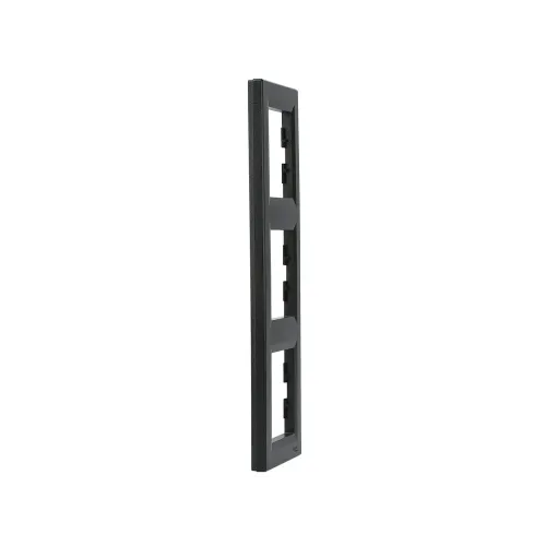 Рамка 3 поста, вертикальна, антрацит, EPH5810371 Asfora Schneider