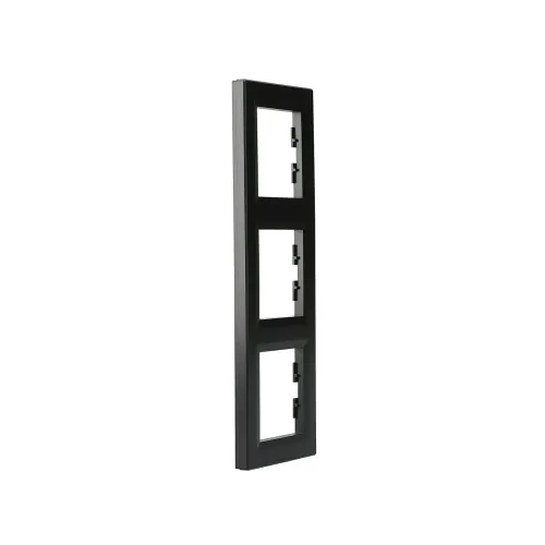 Рамка 3 поста, вертикальна, антрацит, EPH5810371 Asfora Schneider