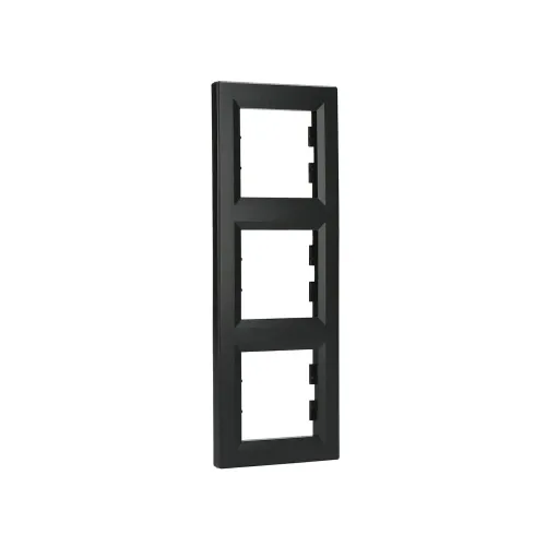 Рамка 3 поста, вертикальна, антрацит, EPH5810371 Asfora Schneider
