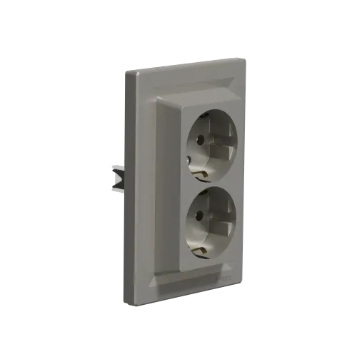Розетка двойная с заземлением, бронза, EPH9900169 Schneider Asfora