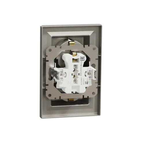 Розетка двойная с заземлением, бронза, EPH9900169 Schneider Asfora