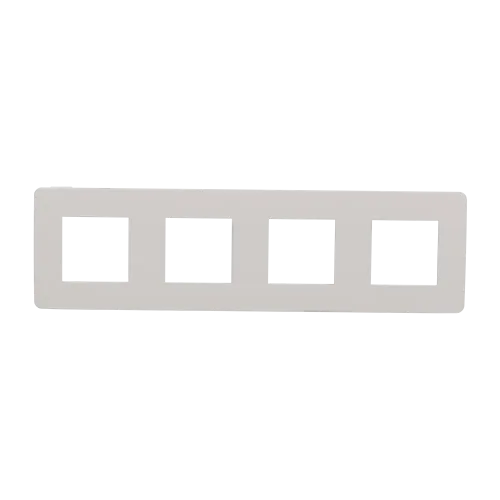 Рамка 4-постовая, шампань / белый, Unica New Schneider NU280824
