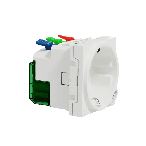 Розетка с USB тип С, 10,5 Вт, белый, 2 модуля, Unica New Schneider NU301718