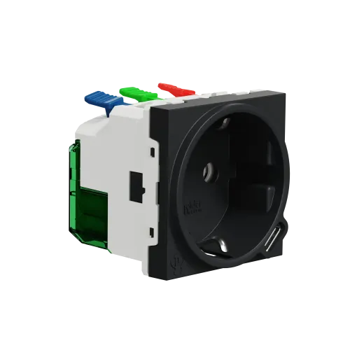 Розетка с USB тип С, 10,5 Вт, антрацит, 2 модуля, Unica New Schneider NU301754
