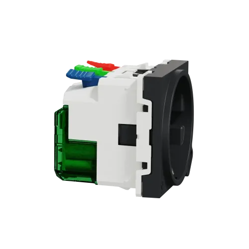 Розетка с USB тип С, 10,5 Вт, антрацит, 2 модуля, Unica New Schneider NU301754