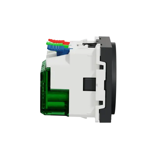 Розетка с USB тип С, 10,5 Вт, антрацит, 2 модуля, Unica New Schneider NU301754