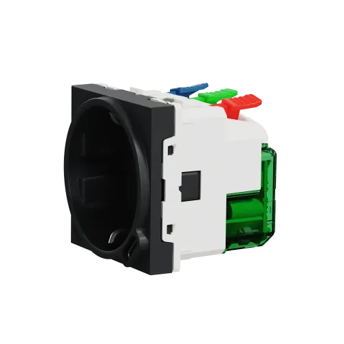 Розетка с USB тип С, 10,5 Вт, антрацит, 2 модуля, Unica New Schneider NU301754