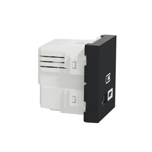 Розетка USB для зарядки, тип A + C , антрацит, 2 модуля, Unica New Schneider NU301854