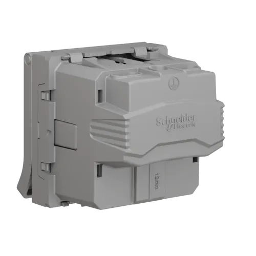Розетка со шторками и крышкой, белый, 2 модуля, Unica New Schneider NU303718TA
