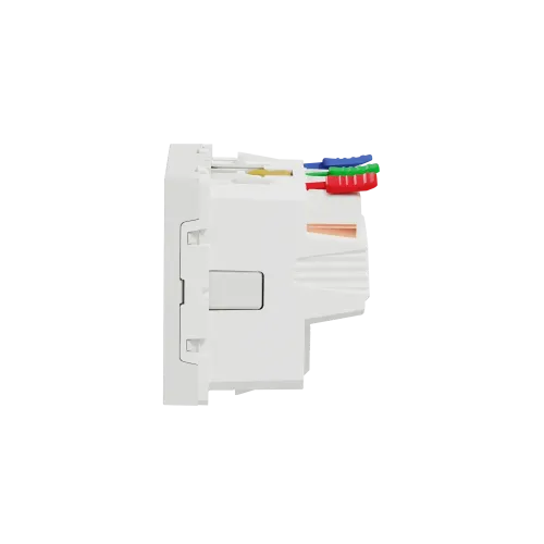 Розетка с заземлением, самозажимные клеммы, белый, 2 модуля, Unica New Schneider NU305718