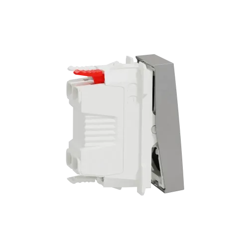 Выключатель проходной 1-клавишный, алюминий, 1 модуль, Unica New Schneider NU310330