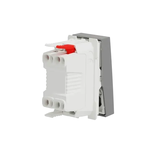 Выключатель проходной 1-клавишный, алюминий, 1 модуль, Unica New Schneider NU310330