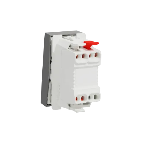 Выключатель проходной 1-клавишный, алюминий, 1 модуль, Unica New Schneider NU310330