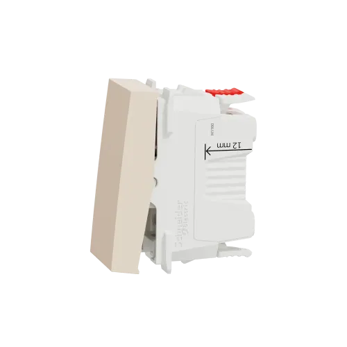 Выключатель проходной 1-клавишный, бежевый, 1 модуль, Unica New Schneider NU310344