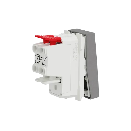 Выключатель перекрестный, алюминий, 1 модуль, Unica New Schneider NU310530