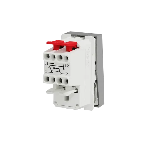 Выключатель перекрестный, алюминий, 1 модуль, Unica New Schneider NU310530